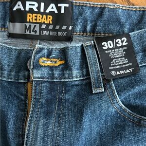 Gently used Men's Ariat low rise bootcut jeans size 30x32